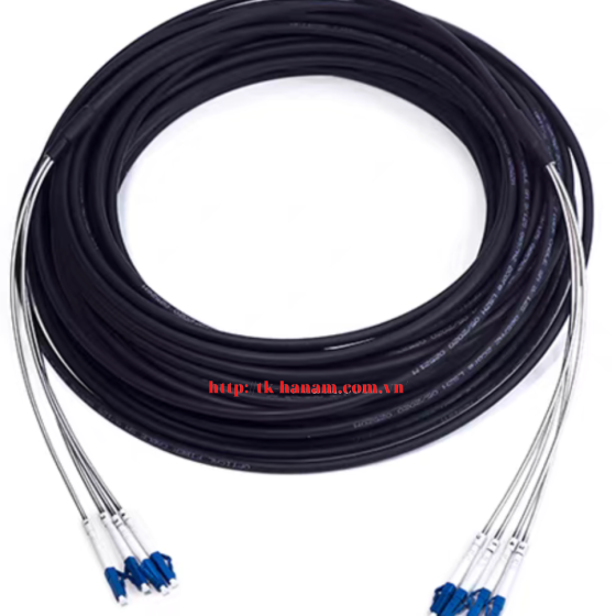 CUỘN CÁP DÃ CHIẾN 4 SỢI SM G657A1 ĐK 5.5MM BỌC GIÁP CÓ ĐẦU NỐI SẴN
